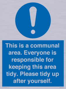 MH5939: This is a communal area. Everyone is responsible for keeping this area tidy.
