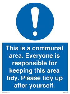 MH5939: This is a communal area. Everyone is responsible for keeping this area tidy.