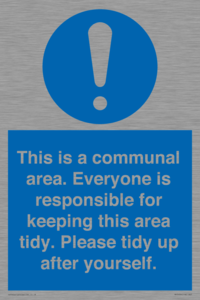 MH5939: This is a communal area. Everyone is responsible for keeping this area tidy.