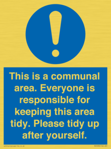 MH5939: This is a communal area. Everyone is responsible for keeping this area tidy.
