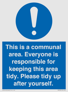 MH5939: This is a communal area. Everyone is responsible for keeping this area tidy.