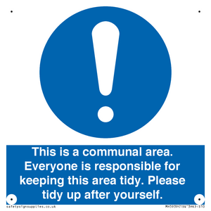 MH5939: This is a communal area. Everyone is responsible for keeping this area tidy.