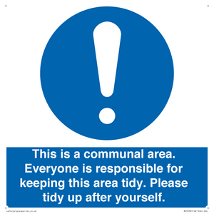 MH5939: This is a communal area. Everyone is responsible for keeping this area tidy.