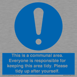 MH5939: This is a communal area. Everyone is responsible for keeping this area tidy.