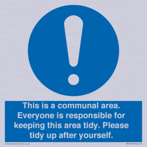 MH5939: This is a communal area. Everyone is responsible for keeping this area tidy.