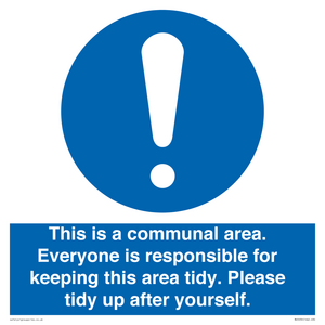MH5939: This is a communal area. Everyone is responsible for keeping this area tidy.
