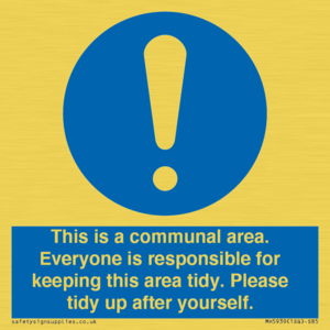 MH5939: This is a communal area. Everyone is responsible for keeping this area tidy.