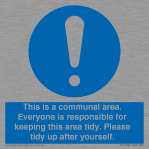 MH5939: This is a communal area. Everyone is responsible for keeping this area tidy.