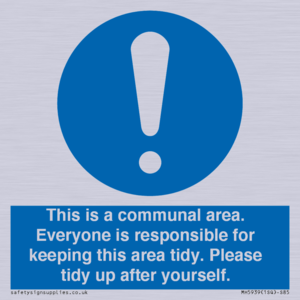MH5939: This is a communal area. Everyone is responsible for keeping this area tidy.