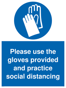 MH5977: Please use the gloves provided and practice social distancing
