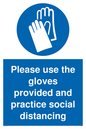 MH5977: Please use the gloves provided and practice social distancing