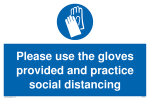 MH5977: Please use the gloves provided and practice social distancing