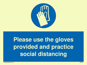 MH5977: Please use the gloves provided and practice social distancing
