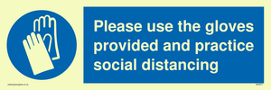 MH5977: Please use the gloves provided and practice social distancing