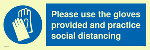 MH5977: Please use the gloves provided and practice social distancing