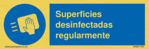MH6017ES: Superficies desinfectadas regularmente