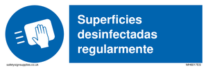 MH6017ES: Superficies desinfectadas regularmente