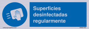 MH6017ES: Superficies desinfectadas regularmente