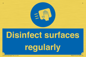 MH6017: Disinfect surfaces regularly
