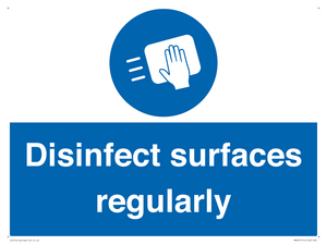 MH6017: Disinfect surfaces regularly