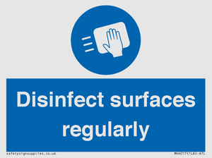 MH6017: Disinfect surfaces regularly