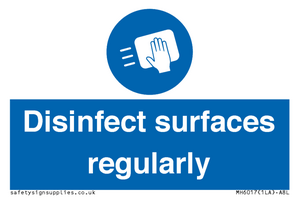 MH6017: Disinfect surfaces regularly