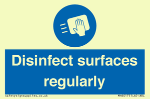 MH6017: Disinfect surfaces regularly