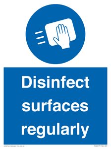 MH6017: Disinfect surfaces regularly