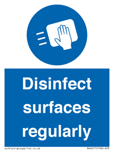MH6017: Disinfect surfaces regularly