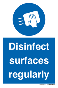 MH6017: Disinfect surfaces regularly