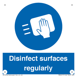 MH6017: Disinfect surfaces regularly