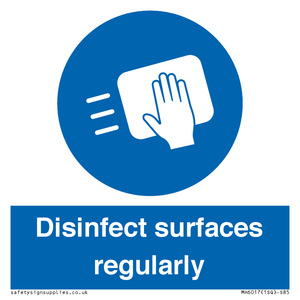 MH6017: Disinfect surfaces regularly