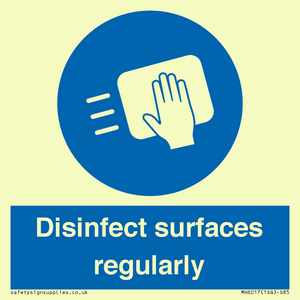 MH6017: Disinfect surfaces regularly