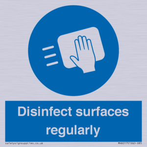 MH6017: Disinfect surfaces regularly