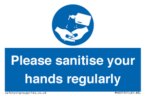 MH6019: Please sanitise your hands regularly