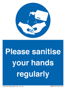 MH6019: Please sanitise your hands regularly