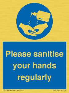 MH6019: Please sanitise your hands regularly