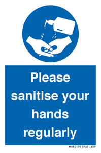 MH6019: Please sanitise your hands regularly