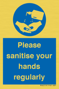 MH6019: Please sanitise your hands regularly