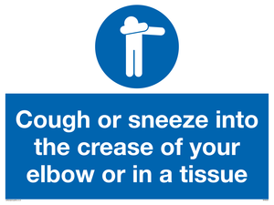 MH6026: Cough or sneeze into the crease of your elbow or in a tissue