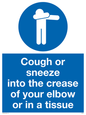 MH6026: Cough or sneeze into the crease of your elbow or in a tissue
