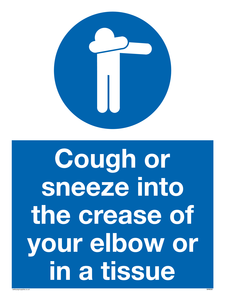 MH6026: Cough or sneeze into the crease of your elbow or in a tissue