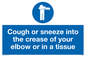 MH6026: Cough or sneeze into the crease of your elbow or in a tissue