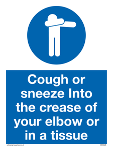 MH6026: Cough or sneeze into the crease of your elbow or in a tissue