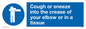 MH6026: Cough or sneeze into the crease of your elbow or in a tissue