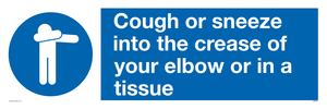 MH6026: Cough or sneeze into the crease of your elbow or in a tissue