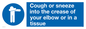 MH6026: Cough or sneeze into the crease of your elbow or in a tissue