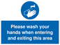 MH6031: Please wash your hands when entering and exiting this area