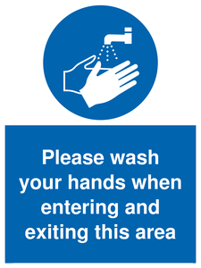 MH6031: Please wash your hands when entering and exiting this area
