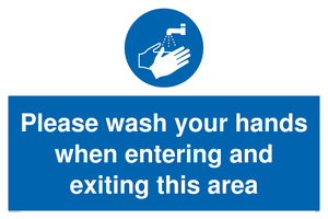 MH6031: Please wash your hands when entering and exiting this area